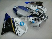 Cargar imagen en el visor de la galería, White and Black Blue Konica Minolta - CBR600 F4i 04-06 Fairing Kit