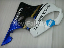 Cargar imagen en el visor de la galería, White and Black Blue Konica Minolta - CBR600 F4i 04-06 Fairing Kit