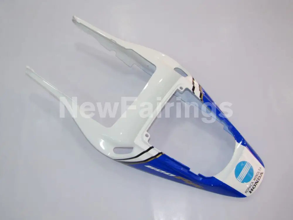White and Black Blue Konica Minolta - CBR600RR 03-04 Fairing Kit