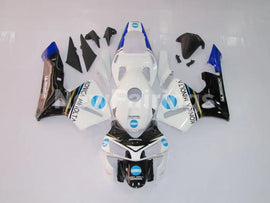 White and Black Blue Konica Minolta - CBR600RR 03-04 Fairing Kit