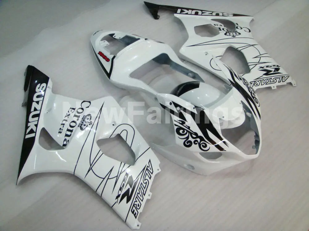 White and Black Corona - GSX-R1000 03-04 Fairing Kit