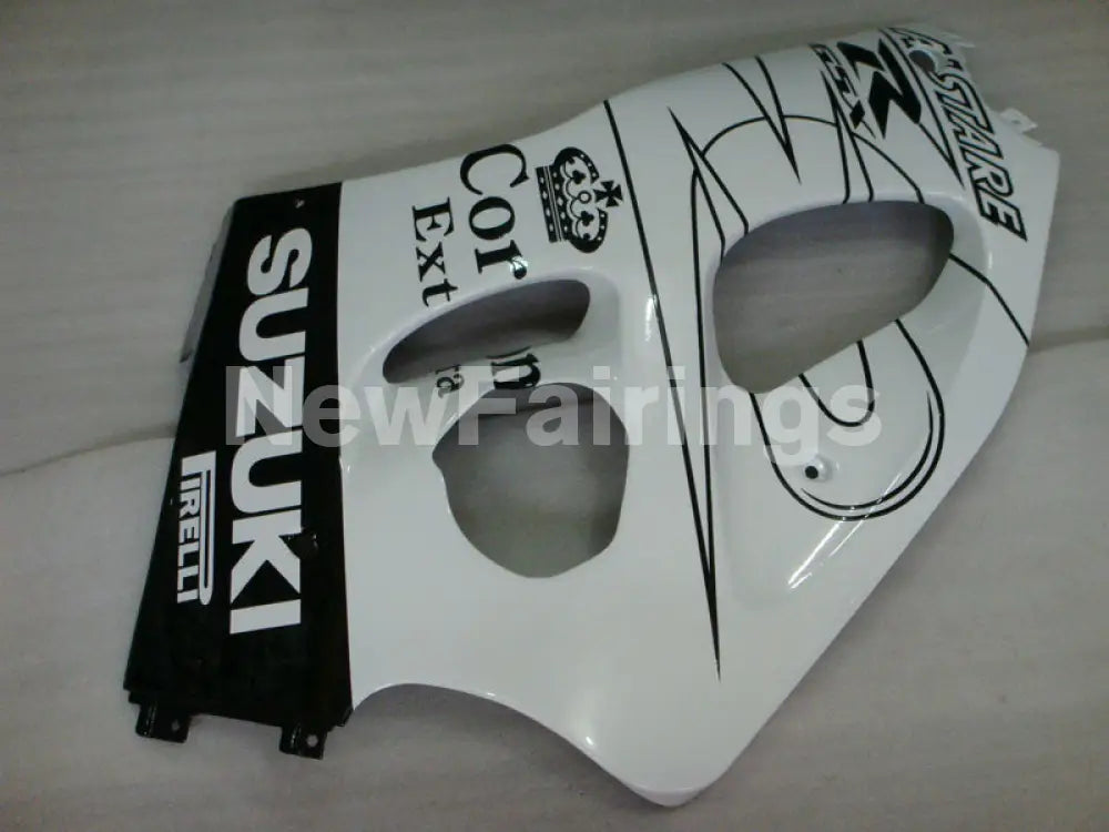 White and Black Corona - GSX-R600 96-00 Fairing Kit