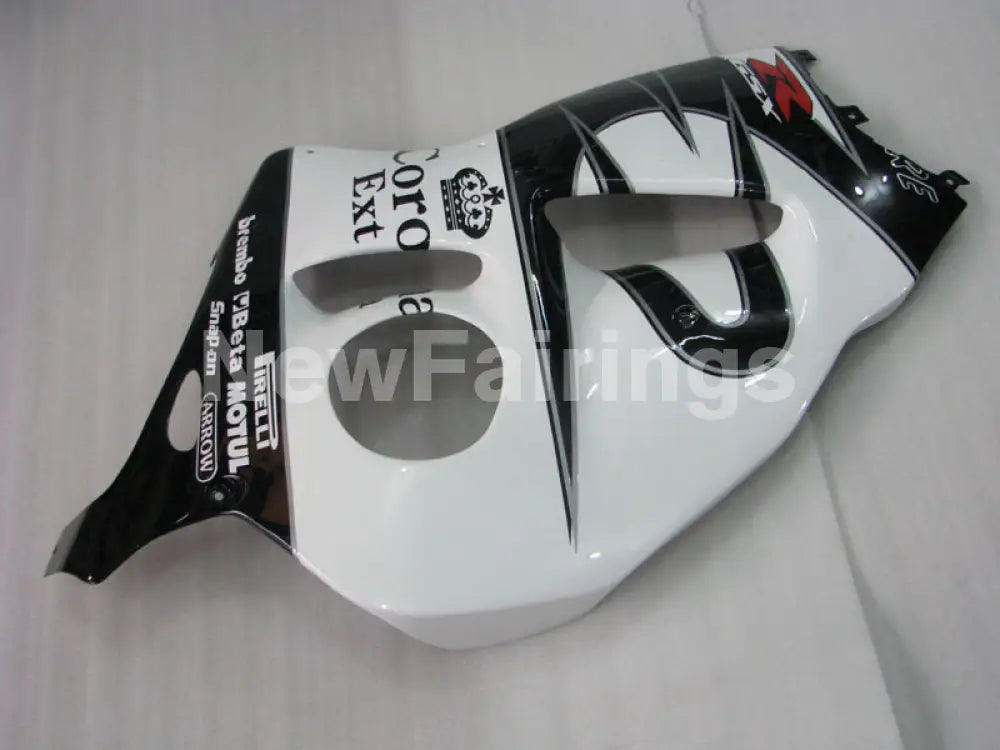 White and Black Corona - GSX1300R Hayabusa 99-07 Fairing Kit