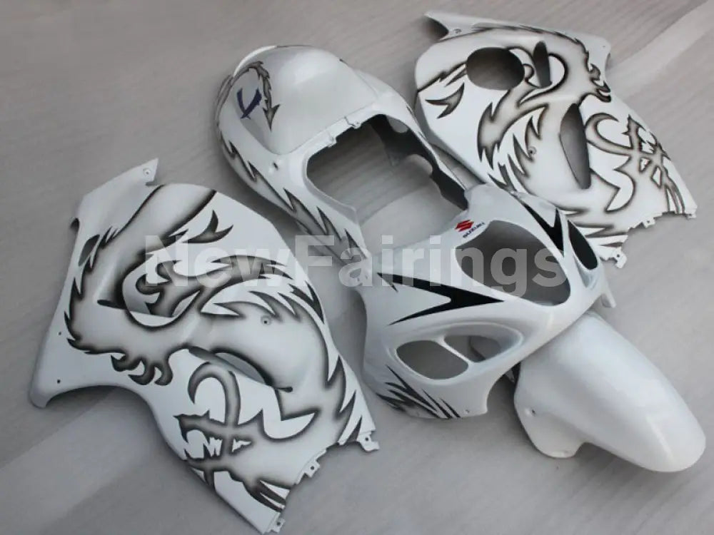 White and Black Dragon - GSX1300R Hayabusa 99-07 Fairing Kit