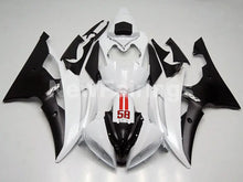 Cargar imagen en el visor de la galería, White and Black Factory Style - YZF-R6 08-16 Fairing Kit