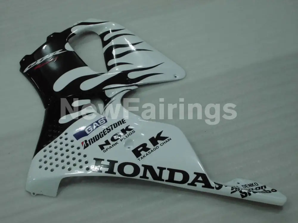 White and Black Flame - CBR 900 RR 94-95 Fairing Kit