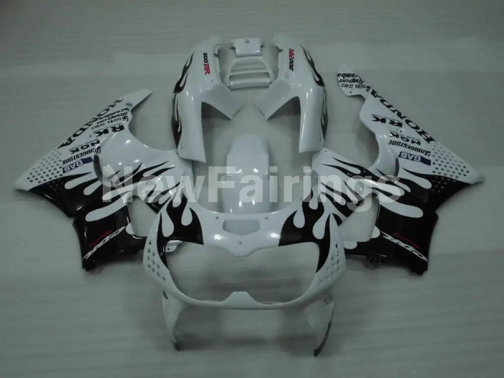 White and Black Flame - CBR 900 RR 94-95 Fairing Kit
