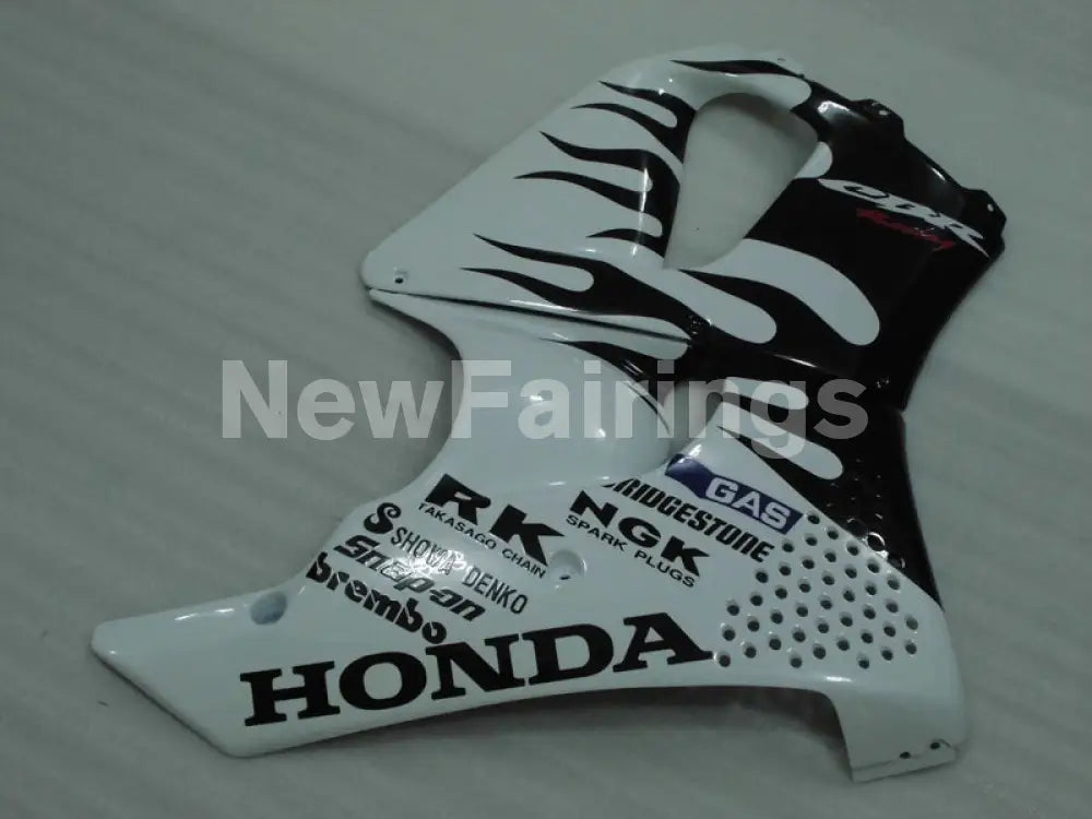 White and Black Flame - CBR 900 RR 94-95 Fairing Kit