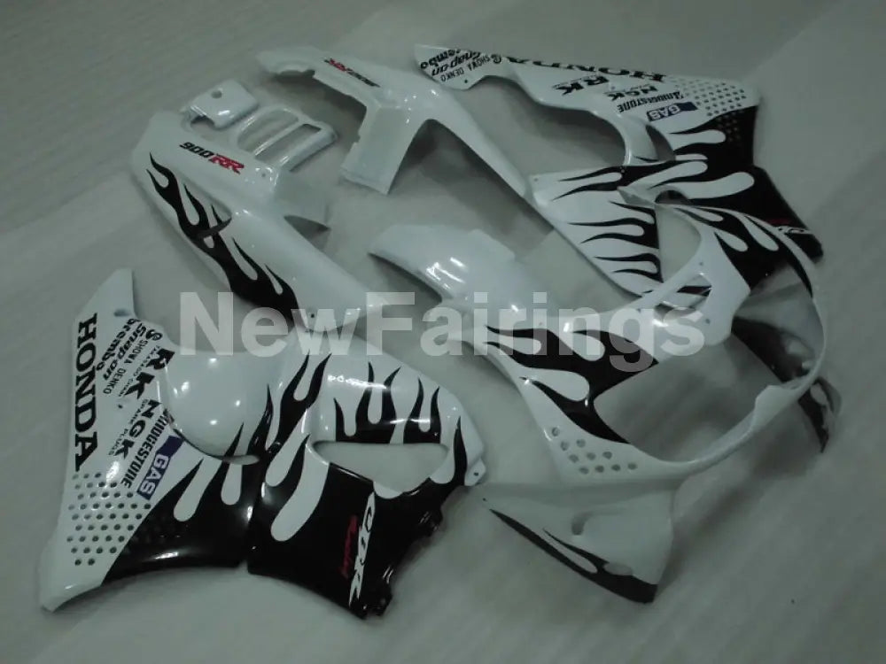 White and Black Flame - CBR 900 RR 94-95 Fairing Kit