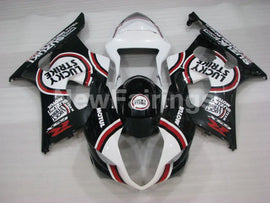 White and Black Lucky Strike - GSX-R1000 03-04 Fairing Kit