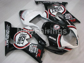 White and Black Lucky Strike - GSX-R1000 03-04 Fairing Kit