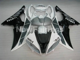White and Black Silver Factory Style - YZF-R6 08-16 Fairing Kit