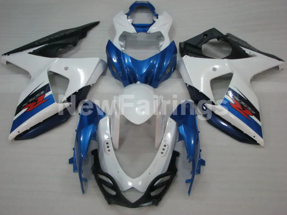 White and Blue Black Factory Style - GSX-R1000 09-16 Fairing Kit
