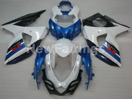 White and Blue Black Factory Style - GSX-R1000 09-16 Fairing Kit