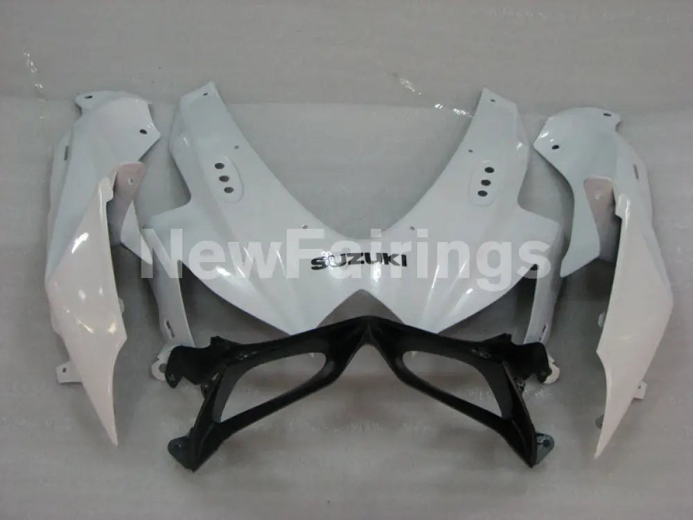 White and Blue Black Factory Style - GSX-R600 08-10 Fairing Kit