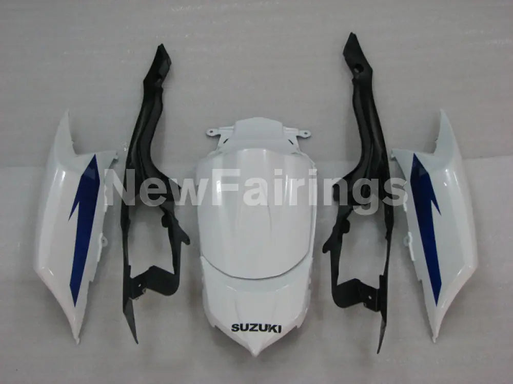 White and Blue Black Factory Style - GSX-R600 08-10 Fairing Kit