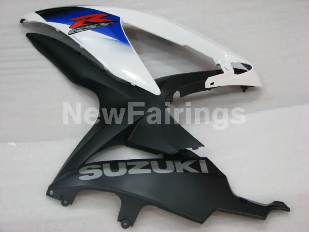 White and Blue Black Factory Style - GSX-R600 08-10 Fairing Kit