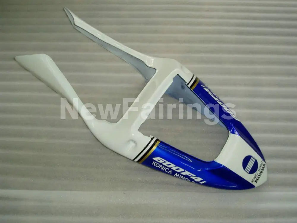 White and Blue Black Konica Minolta - CBR600 F4i 01-03 Fairing Kit