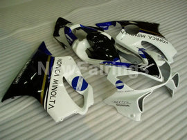 White and Blue Black Konica Minolta - CBR600 F4i 01-03 Fairing Kit