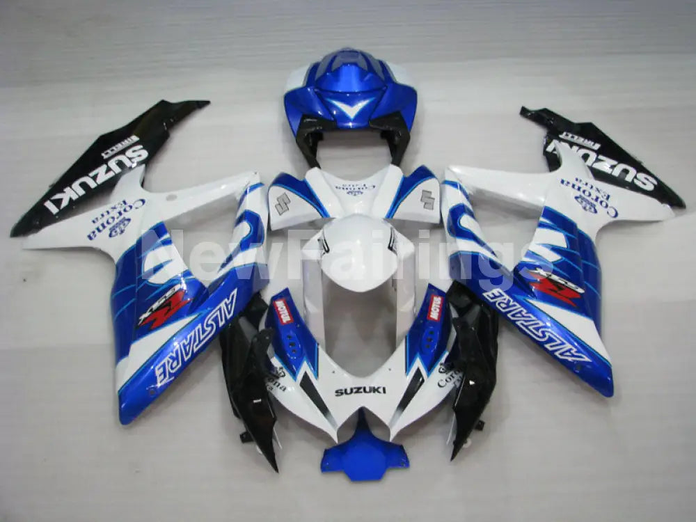 White and Blue Corona - GSX-R750 08-10 Fairing Kit