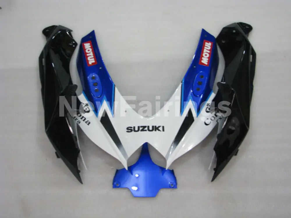 White and Blue Corona - GSX-R750 08-10 Fairing Kit