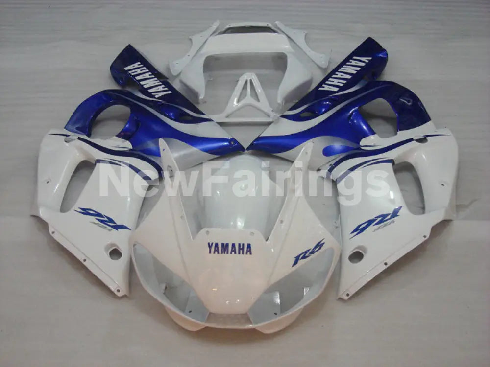 White and Blue Factory Style - YZF-R6 98-02 Fairing Kit