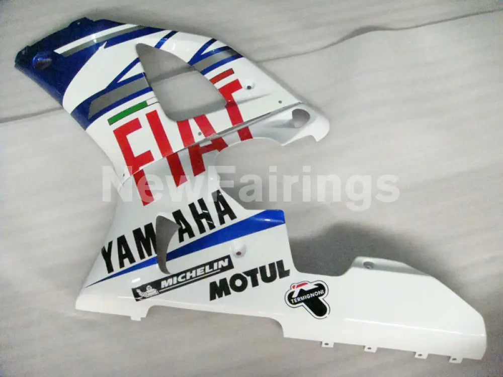White and Blue FIAT - YZF-R1 00-01 Fairing Kit