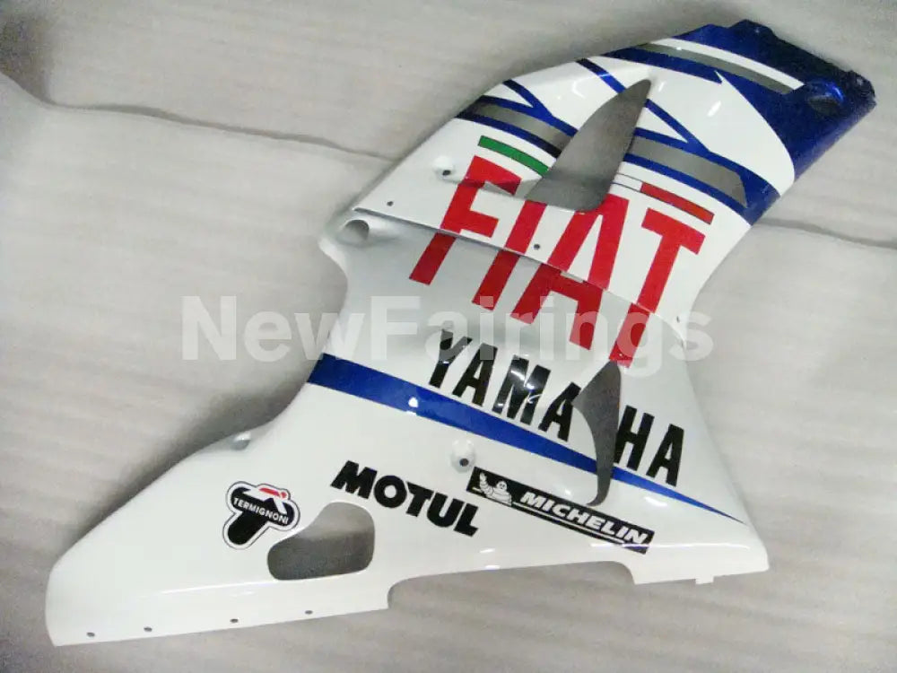 White and Blue FIAT - YZF-R1 00-01 Fairing Kit