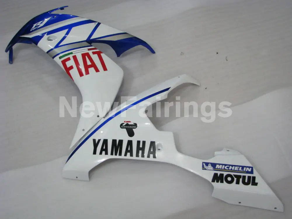 White and Blue FIAT - YZF-R1 04-06 Fairing Kit