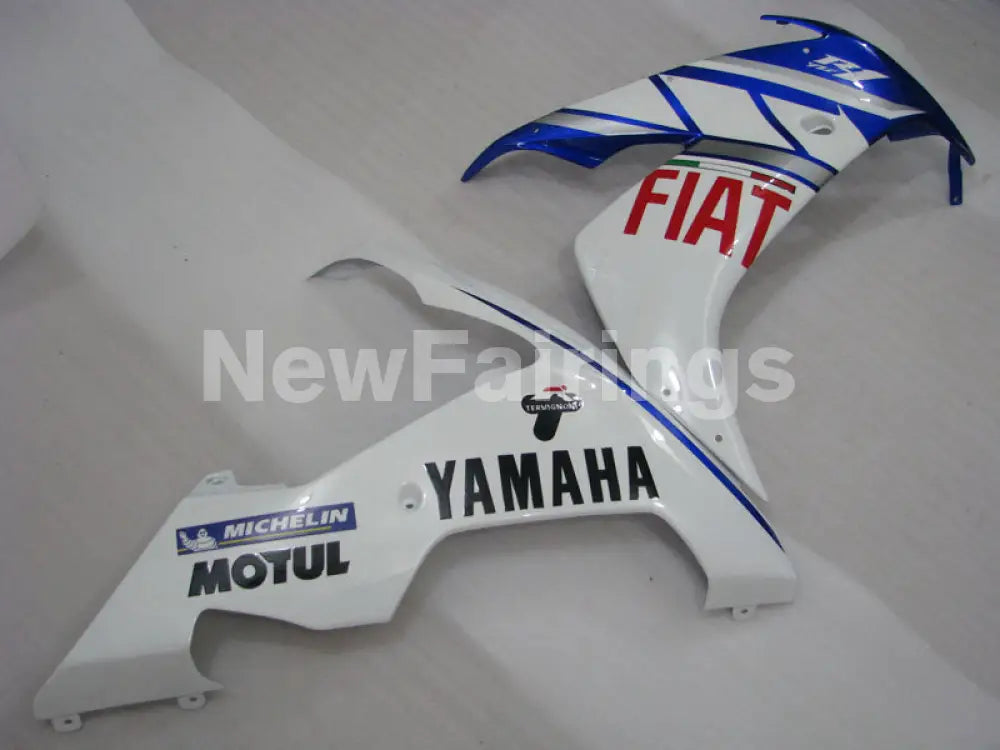 White and Blue FIAT - YZF-R1 04-06 Fairing Kit