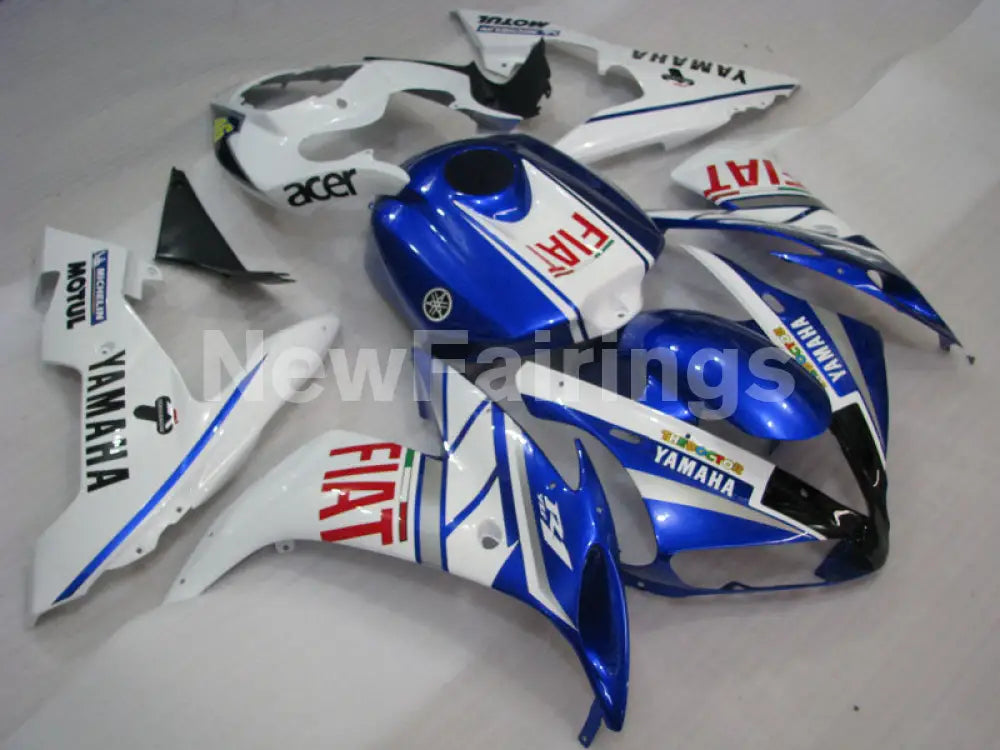 White and Blue FIAT - YZF-R1 04-06 Fairing Kit