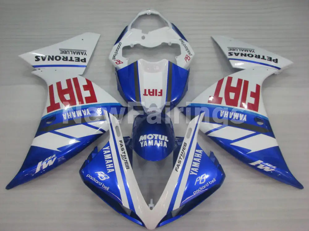 White and Blue FIAT - YZF-R1 09-11 Fairing Kit