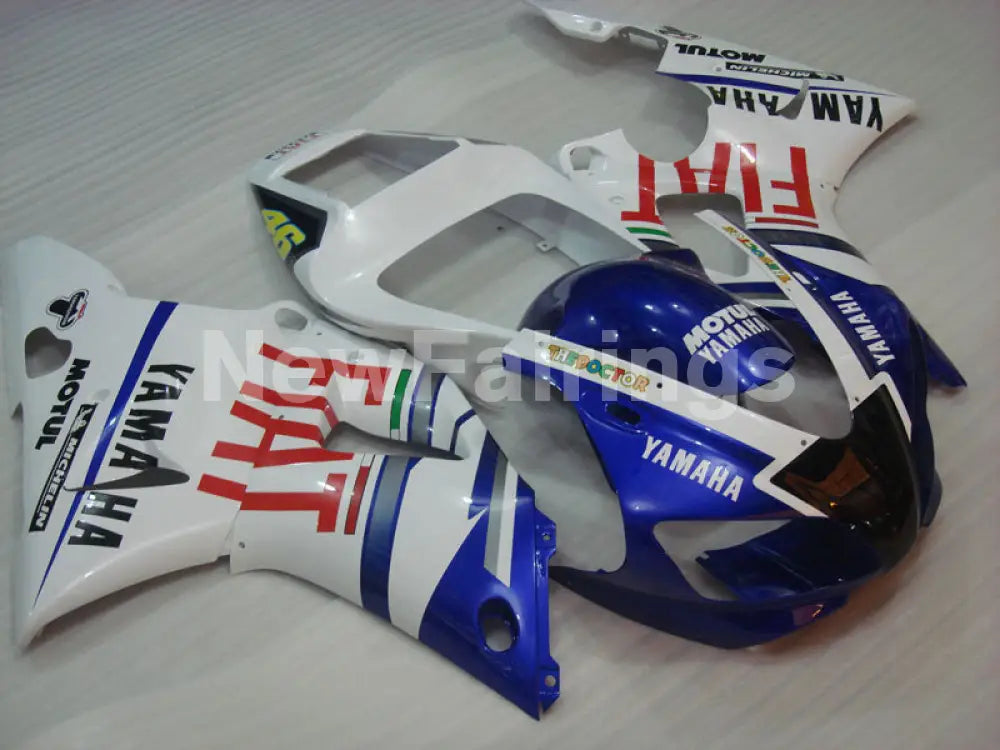 White and Blue FIAT - YZF-R1 98-99 Fairing Kit