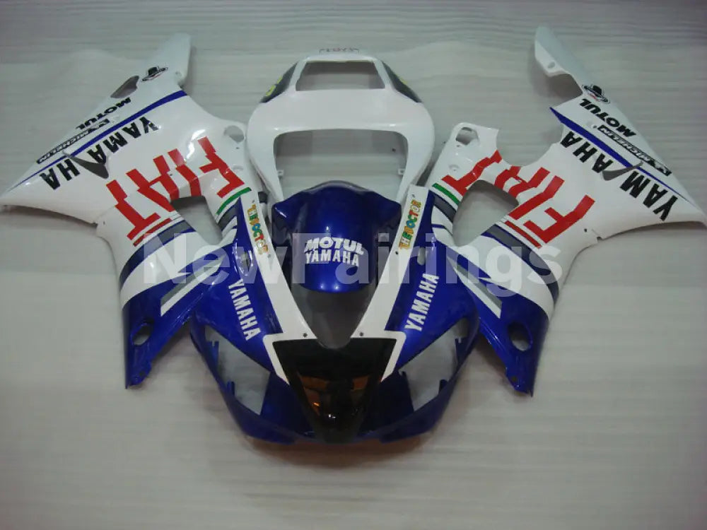 White and Blue FIAT - YZF-R1 98-99 Fairing Kit