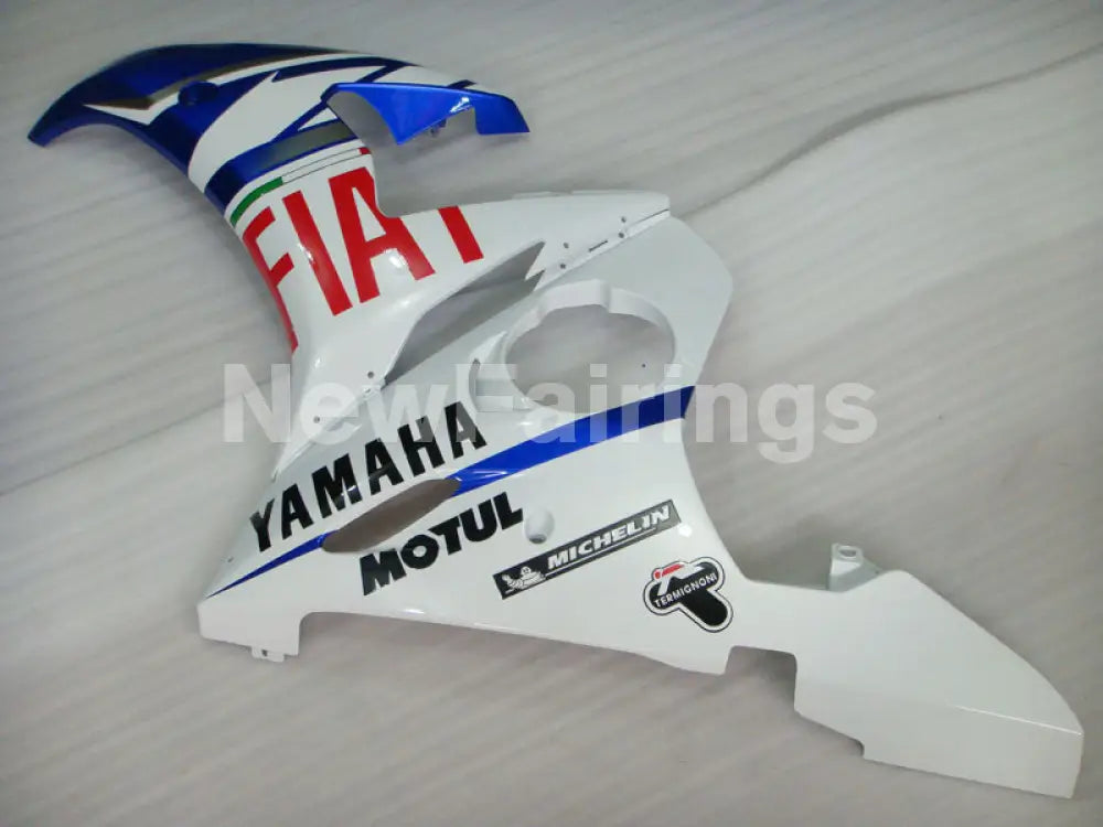 White and Blue FIAT - YZF-R6 05 Fairing Kit
