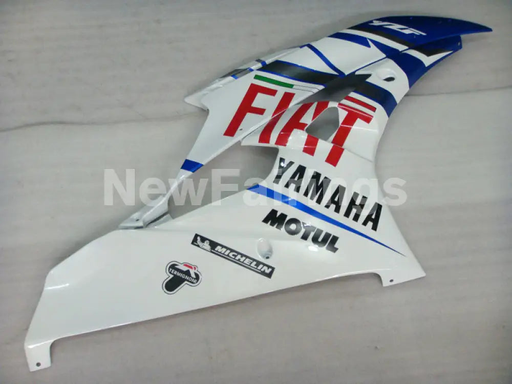 White and Blue FIAT - YZF-R6 06-07 Fairing Kit