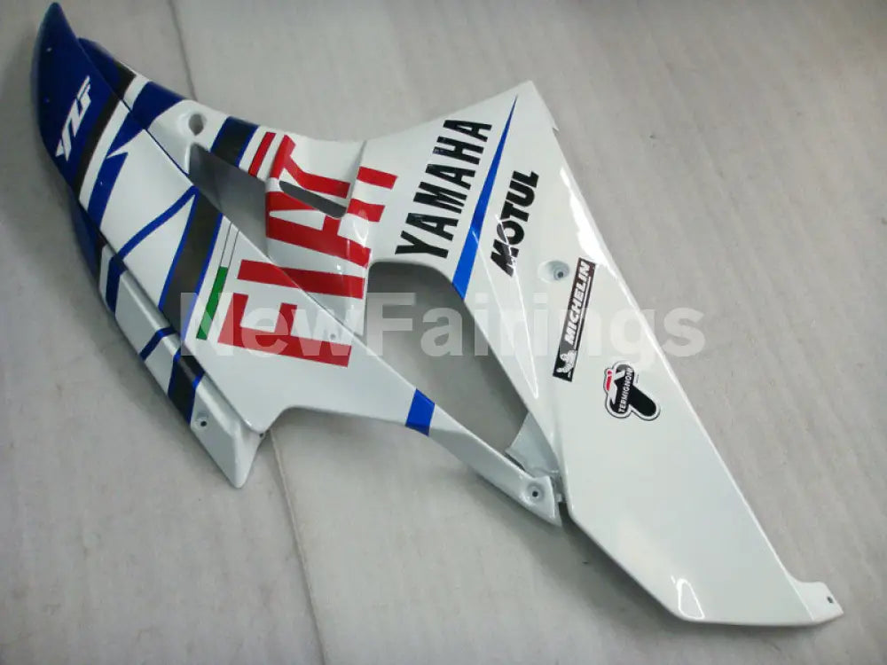 White and Blue FIAT - YZF-R6 06-07 Fairing Kit
