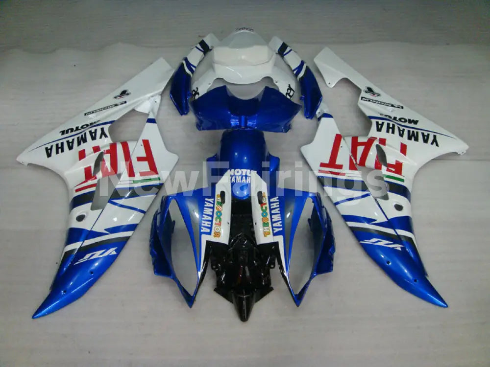 White and Blue FIAT - YZF-R6 06-07 Fairing Kit