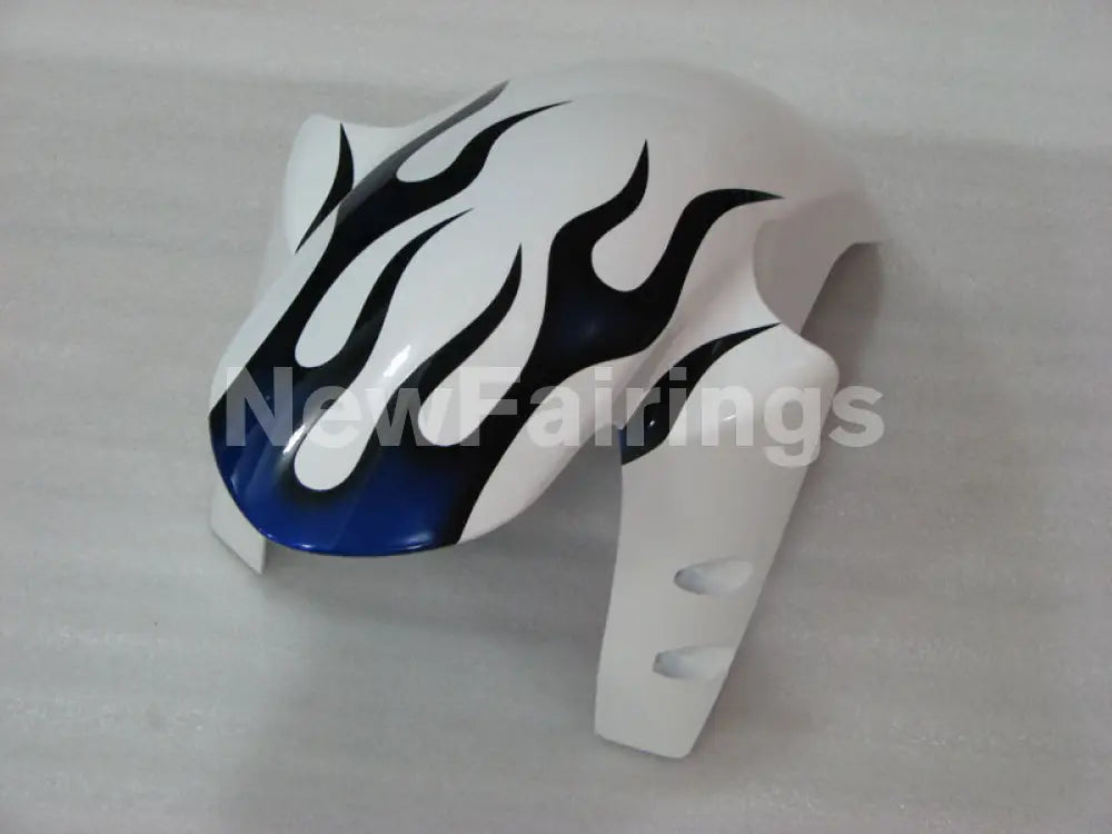 White and Blue Flame - YZF-R1 04-06 Fairing Kit