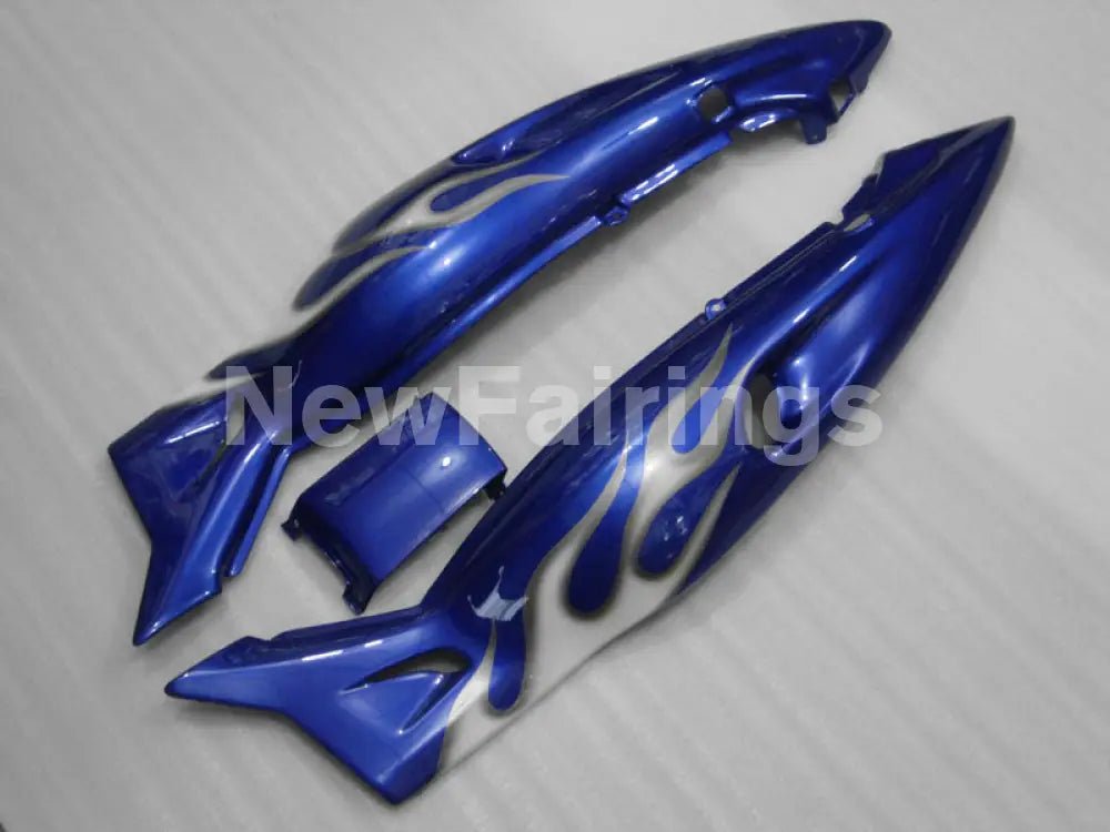 White and Blue Flame - YZF600R Thundercat 96-07 Fairing Kit