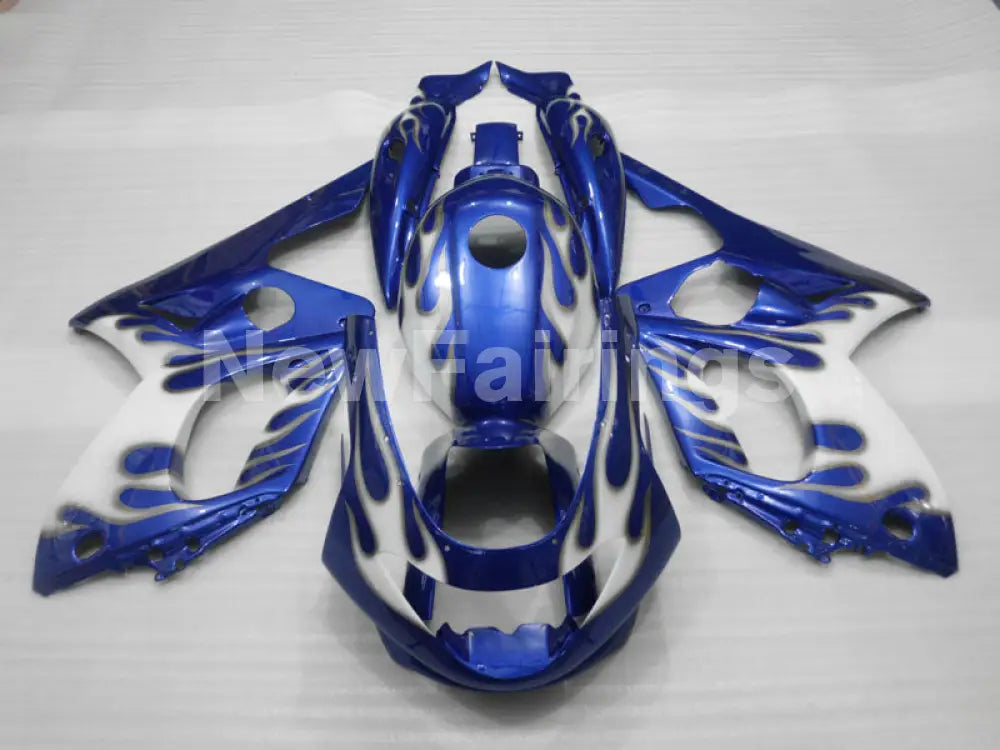 White and Blue Flame - YZF600R Thundercat 96-07 Fairing Kit