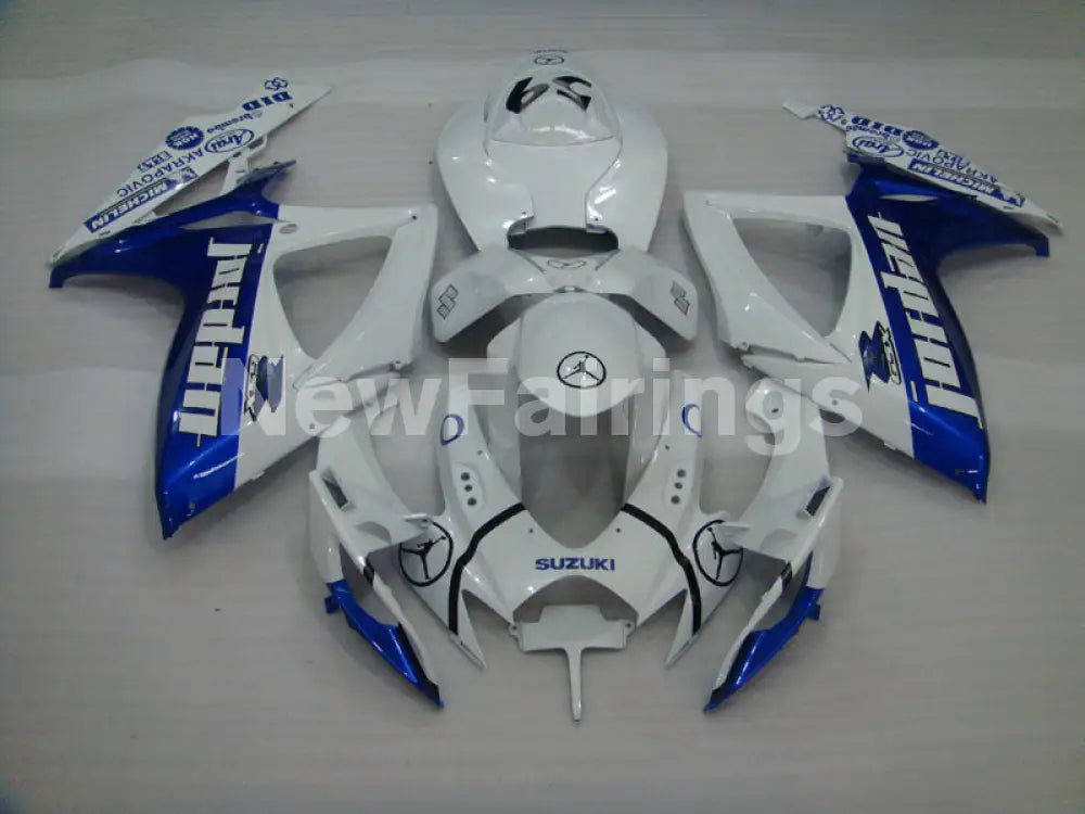 White and Blue Jordan - GSX-R600 06-07 Fairing Kit