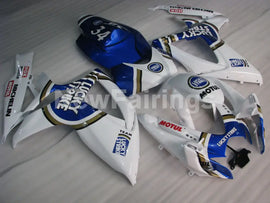 White and Blue Lucky Strike - GSX-R600 06-07 Fairing Kit