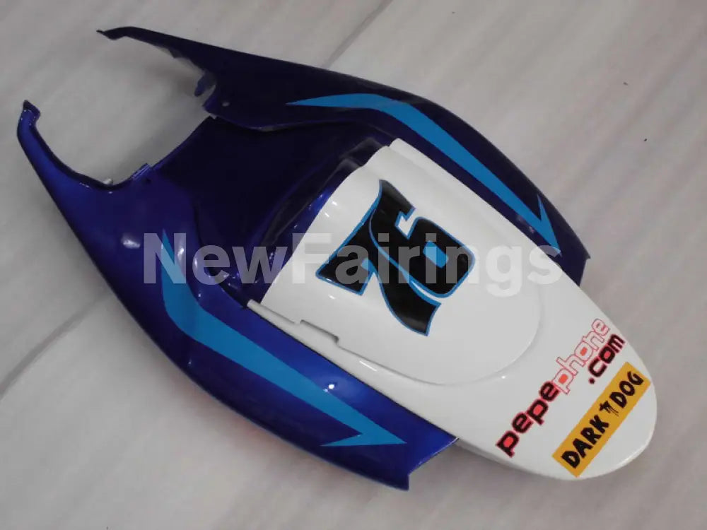 White and Blue Red Dark Dog - GSX-R600 06-07 Fairing Kit