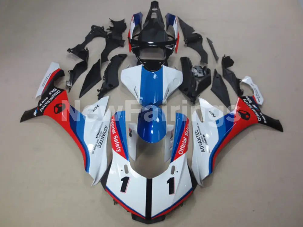 White and Blue Red Factory Style - YZF-R1 15-19 Fairing Kit