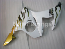 Cargar imagen en el visor de la galería, White and Gold Flame - YZF-R6 05 Fairing Kit