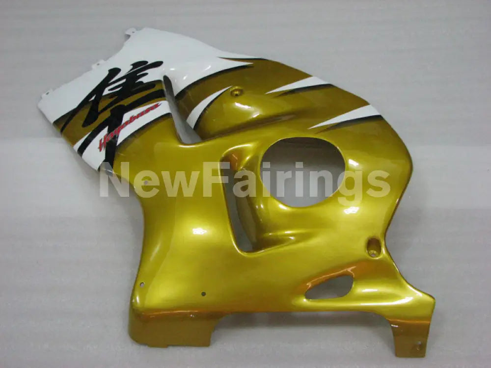 White and Golden Factory Style - GSX1300R Hayabusa 99-07 Fairing Kit