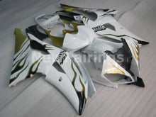 Cargar imagen en el visor de la galería, White and Golden Flame - YZF-R6 08-16 Fairing Kit