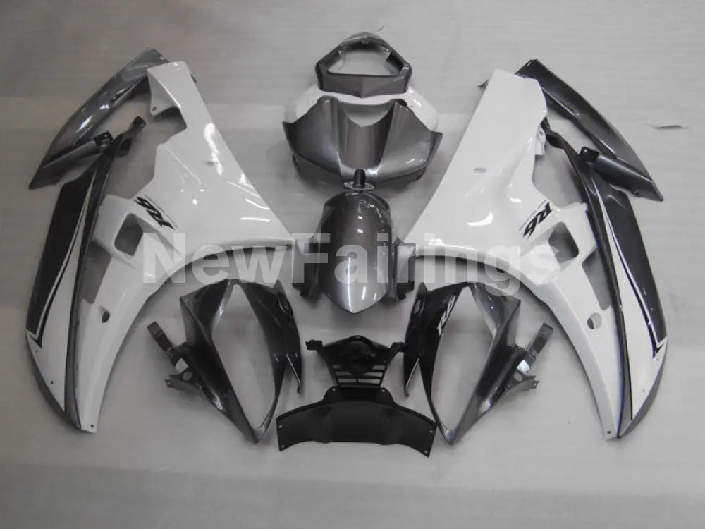 White and Grey Factory Style - YZF-R6 06-07 Fairing Kit