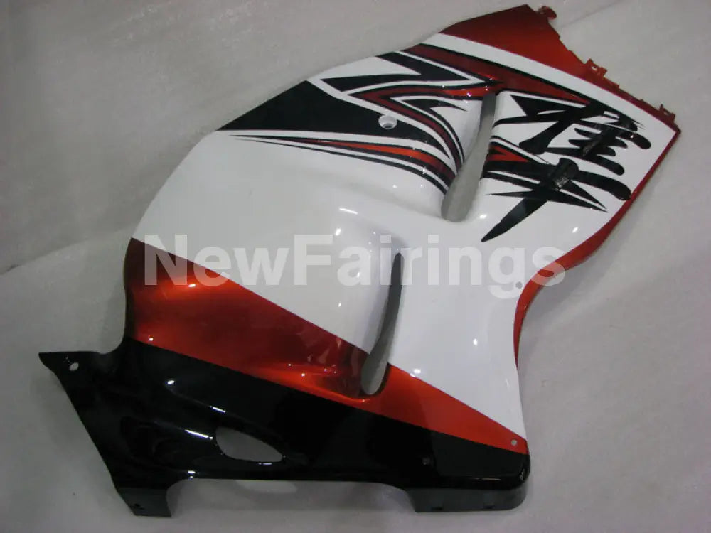 White and Orange Factory Style - GSX1300R Hayabusa 99-07 Fairing Kit